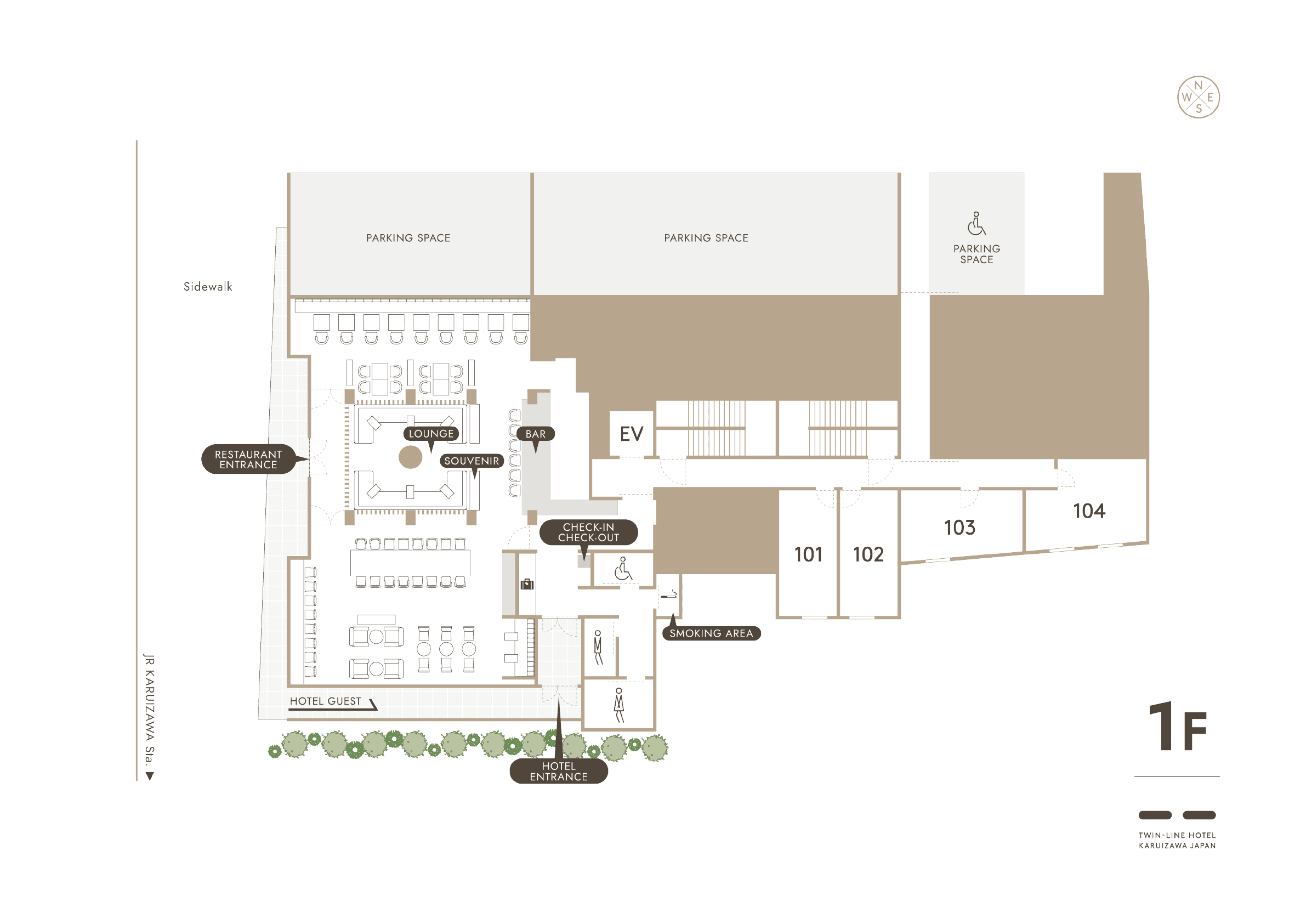 1Fの館内図